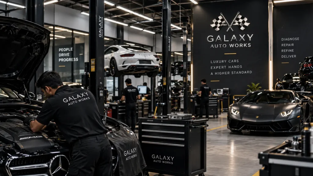 Galaxy Auto Works luxury and supercar workshop in Mumbai