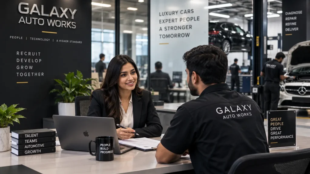 HR Assistant team at Galaxy Auto Works Mumbai office